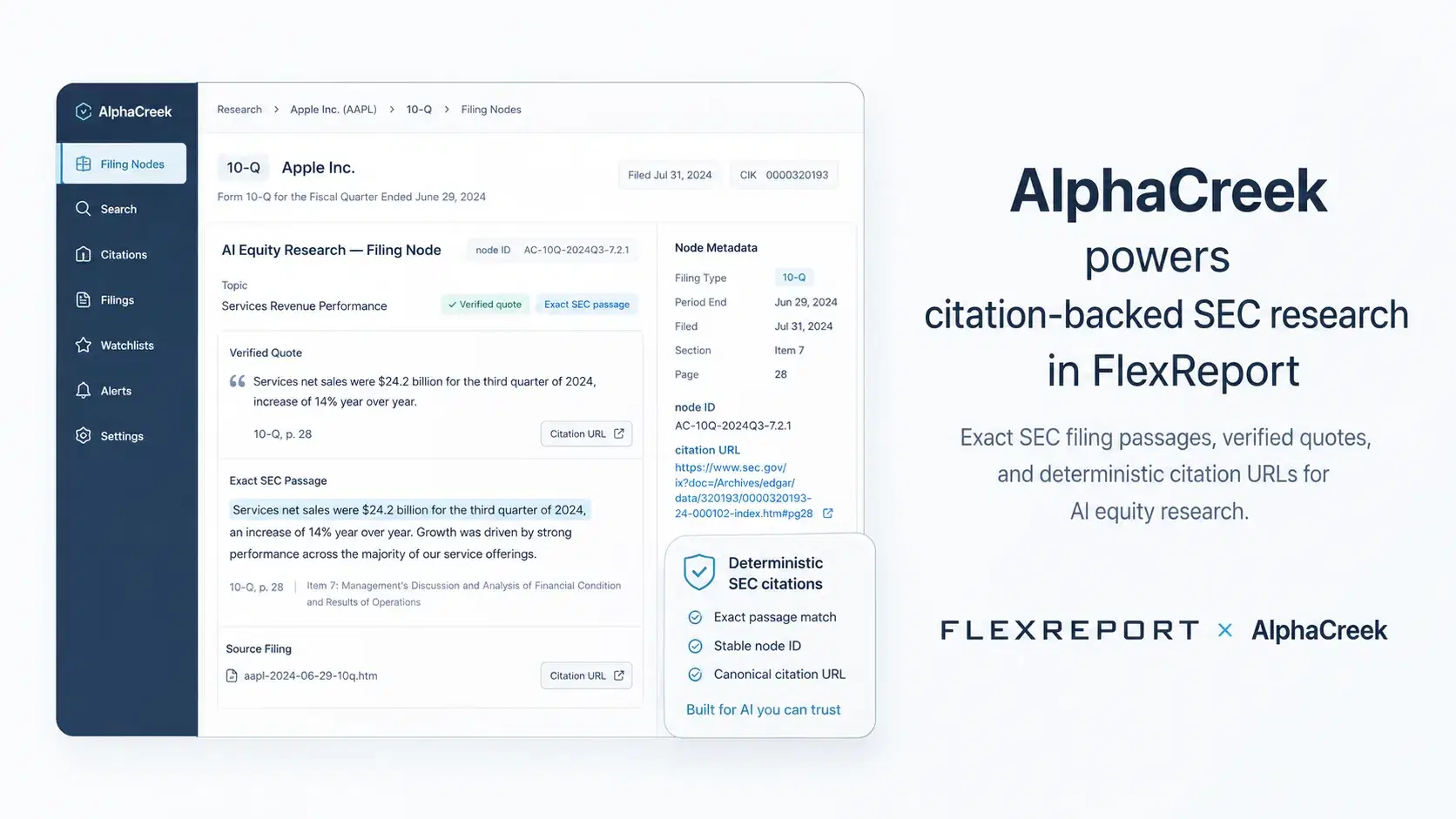 How FlexReport uses AlphaCreek cover image